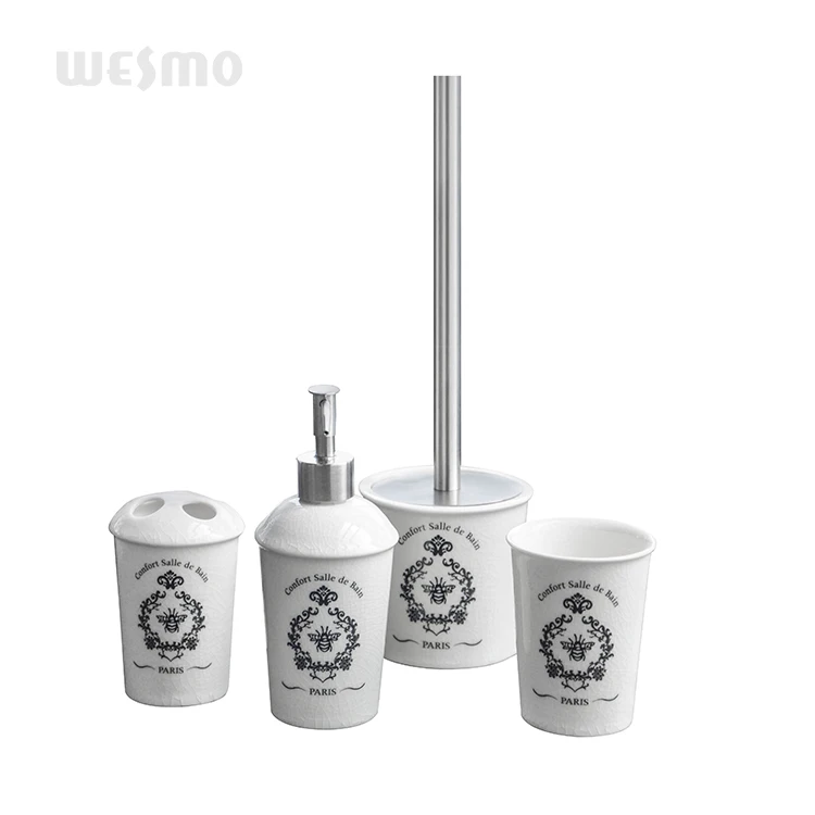 

Elegant Porcelain designers desktop bathroom accessories