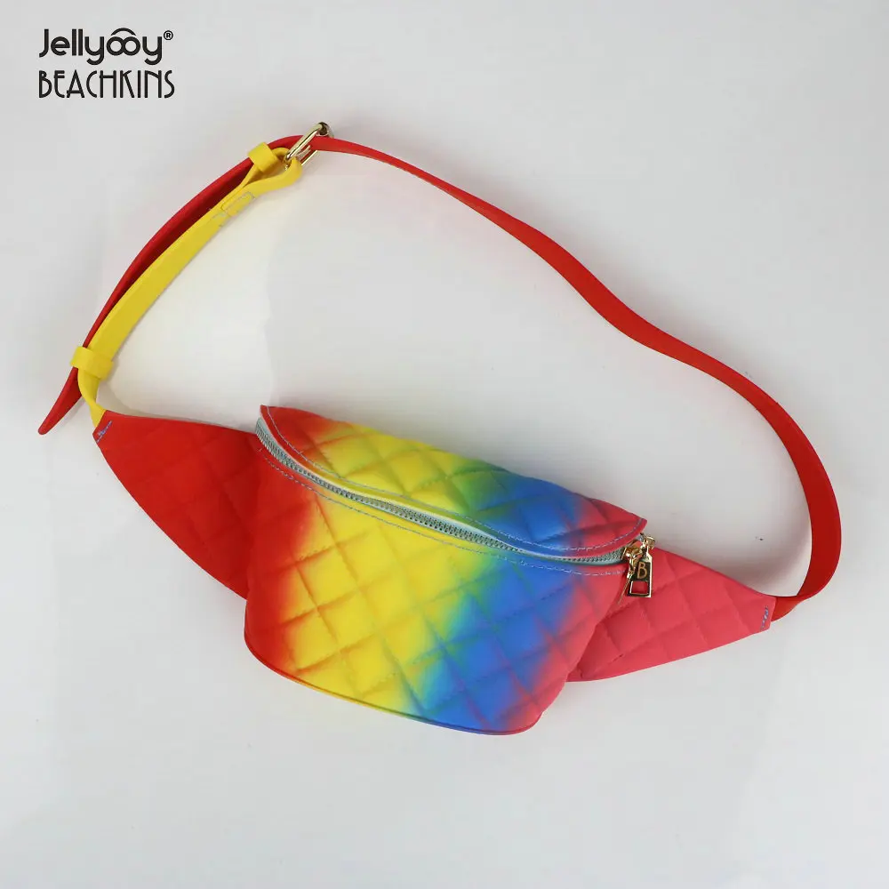 

Jellyooy BEACHKINS 2020 New Colorful Jelly Fanny Pack Waist Purse Bag PVC Candy Bag Hot Selling Fashion Fanny Pack For Ladies, 8 colorful colors, accept make new colors.