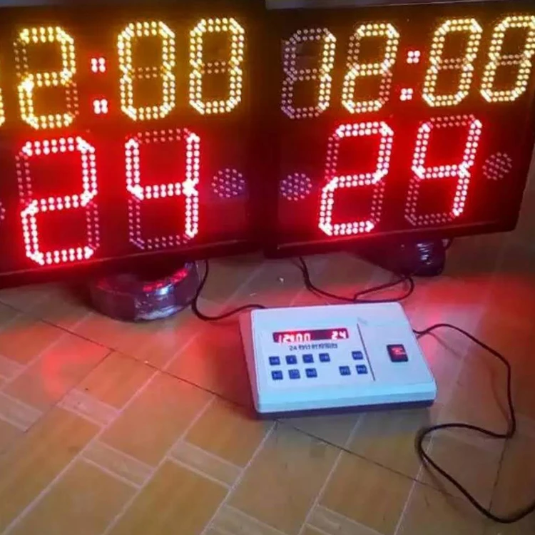Single 2 3 4 Sides 24 Second Shot Clock For Basketball Competition
