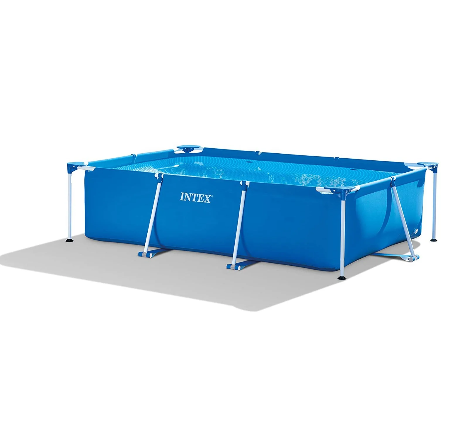 Intex 28270 220cmx 150cmx60cm Metal Frame Pool Durable Family Rectangular Swimming Pool