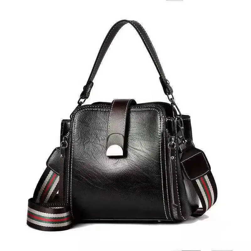 

DL030-22 Fashion handbag supplier leather bags women luxury female handbag handbags, Black....
