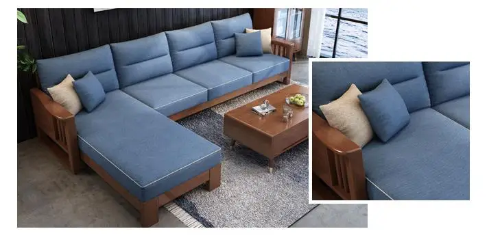 New Design Modern Solid Wood Sofa Furniture Couch Living Room Sofa