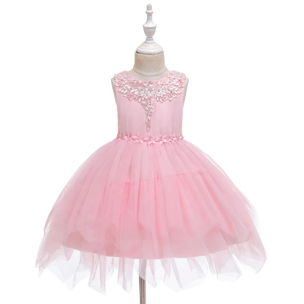 

Wholesale Bulk Party Wedding Birthday Ball Gown Princess White Evening Dress for Kid Girl, White, pink, blue, purple,champagne