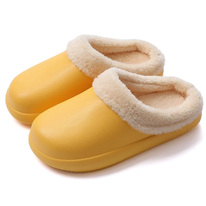 

Plus Size Winter Plush Fuzzy Home Slippers Anti Slip Candy Style Unisex Bedroom Indoor Soft Fur Slides Slippers