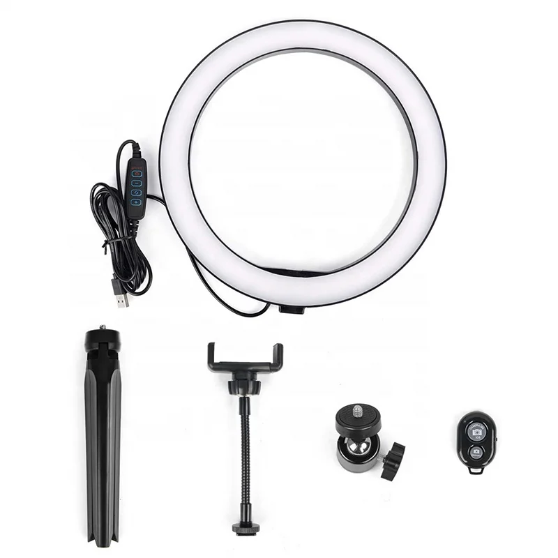 

New Type Top Sale 10inch 26cm Desktop LED Ring Lights Cheap Selfie Ring Light, Black