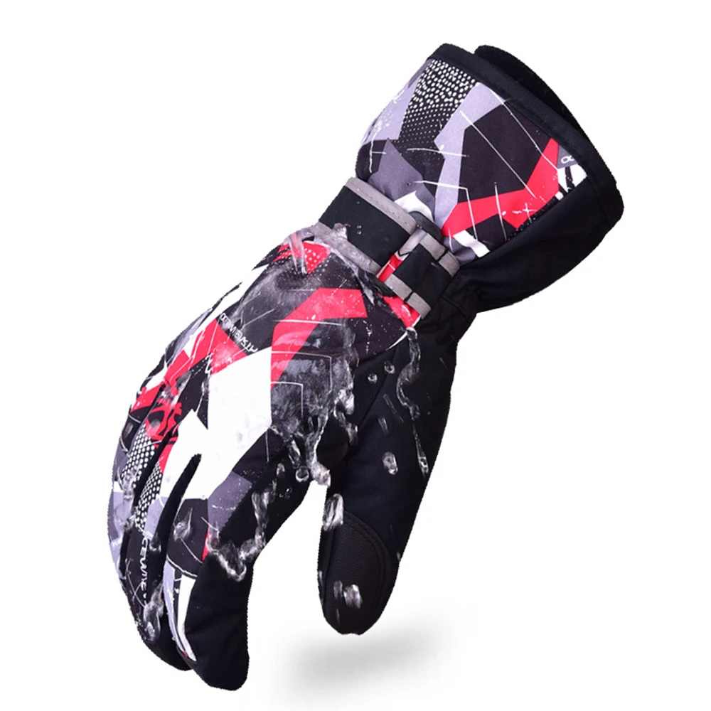 

FunFishing Winter Warm Snowboarding Snow Mittens Waterproof Skiing Breathable Ski Gloves, Four colors