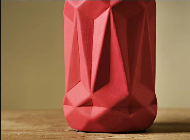 Bedroom Creative Simple Modern Ceramic Red Warm Dimmable LED Table Night Lamp