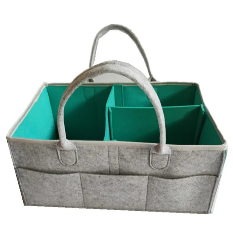 

China customized baby felt folding portable portable diaper bag, Customized color