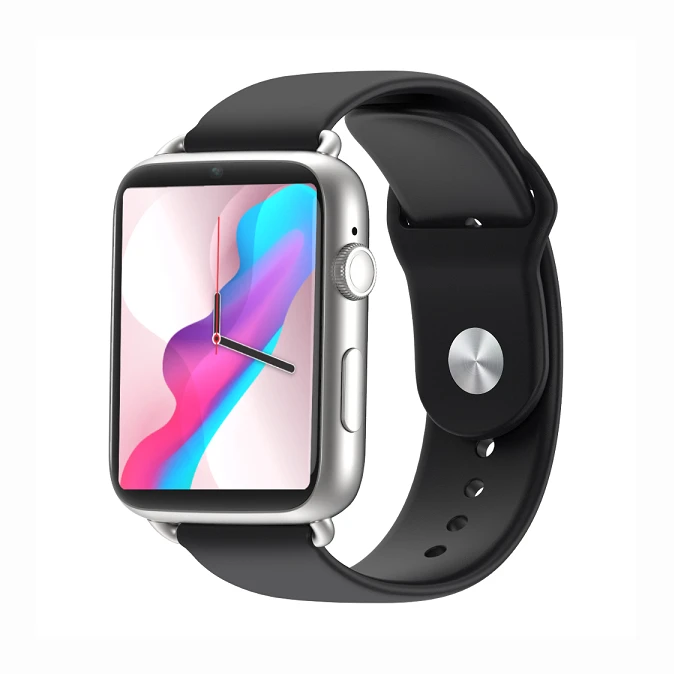 

New Smart Watch DM20 4G GPS Wifi Big Screen 1.88 Inch Watch Bands 1G 16G Heart Rate Monitor Android Smartwatch, Black silver