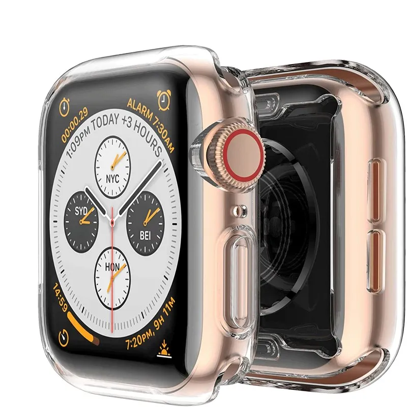 

For Iwatch 6 Series Case, HOCAYU Tpu Soft Cover Clear Case For Apple Watch 6 5 4 3 2 1 Funda Protective Protector 38 40 42 44mm