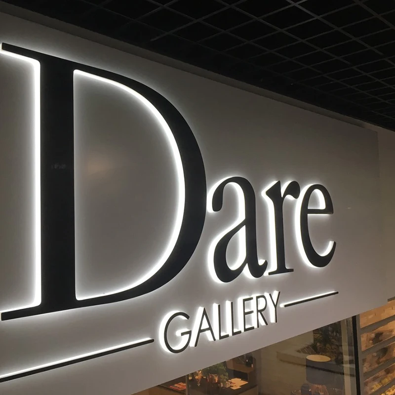 
Professional customized metal stainless steel custom acrylic LED backlit letters sign luminous channel letters 