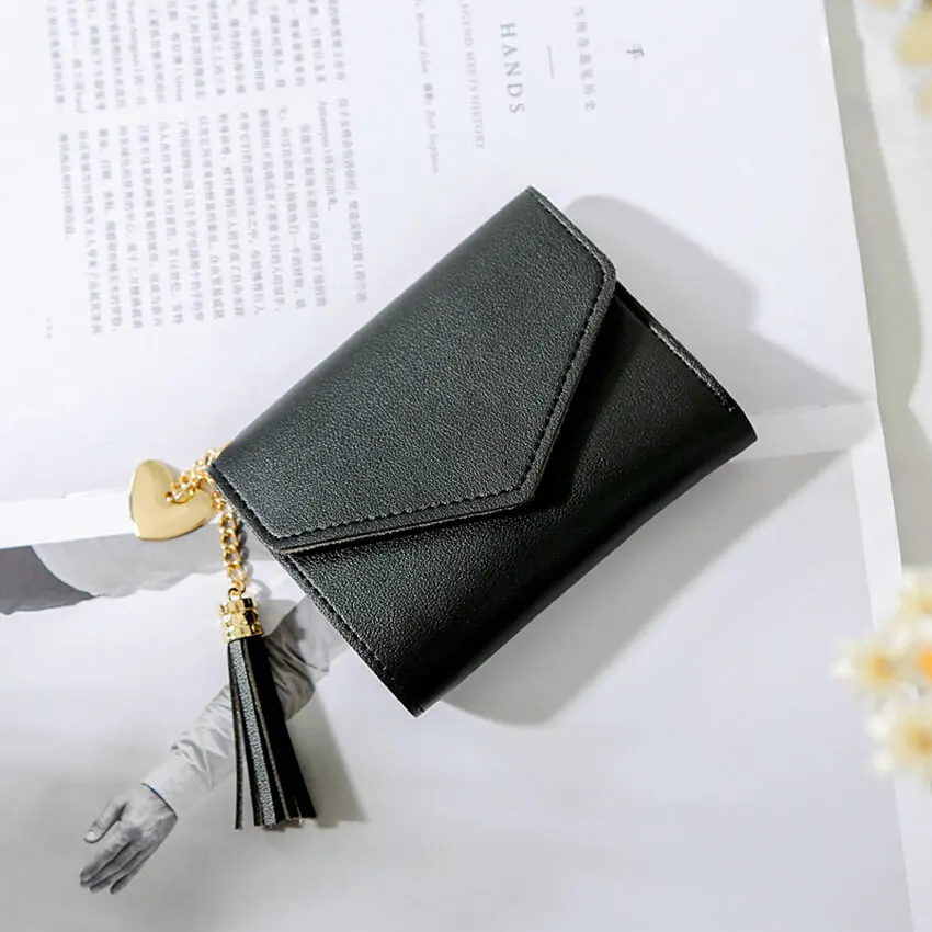 

Hot sell new mini Money Bag ladies coin wallets with tassel,PU faux leather rfid coin key carteira wallet women billeteras, Can be customized