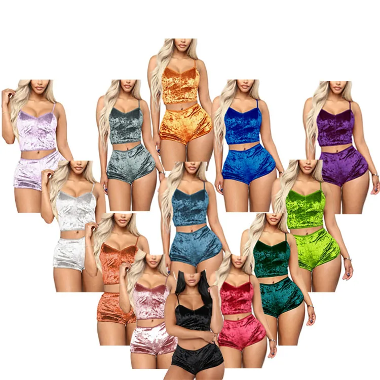 

Fashion Pijama Women Sleepwear Mature Sexy Ladies Pajamas Lingerie Nightwear Sexy Velvet Pajamas