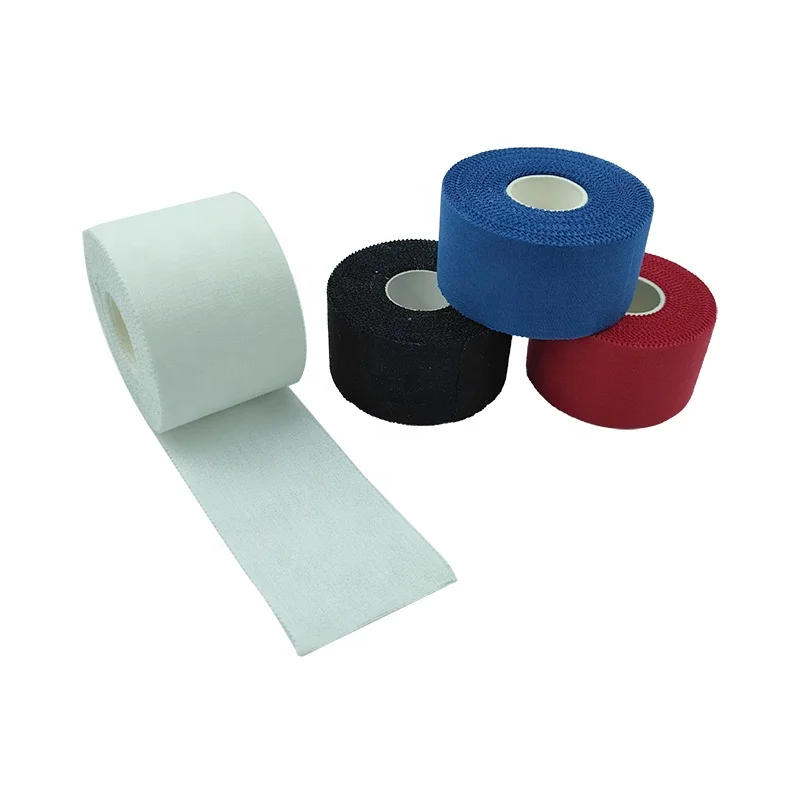 

White 100% Cotton Medical muscle Sports Strapping/Athletic Adhesive Tape blue/red/black