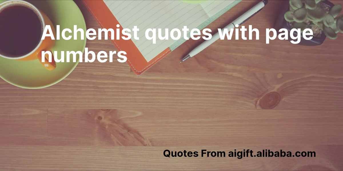 alchemist quotes with page numbers