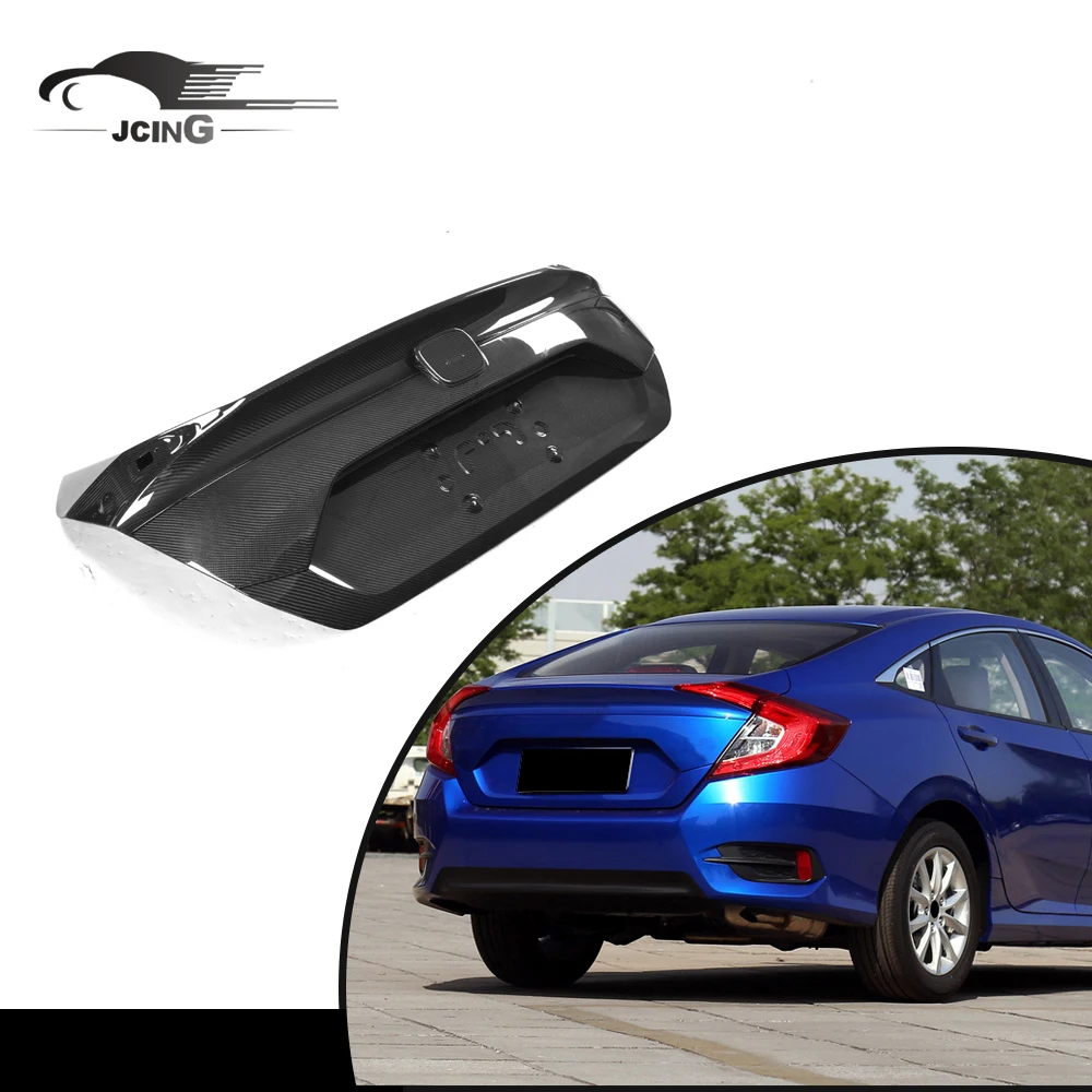 

Carbon Fiber Boot Trunk Lid Cover For Honda Civic10th Gen 2016 2017