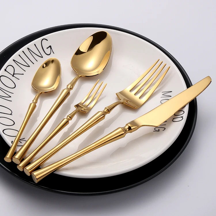 

Home Hotel Restaurant Golden Stainless Steel Wedding Cutlery Sets, Sliver, gold, rose gold, black, blue, rainbow