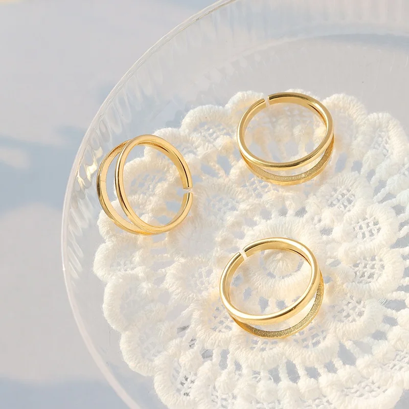 

Fashion jewelry 18K gold open stacking ring stainless steel rings wholesale