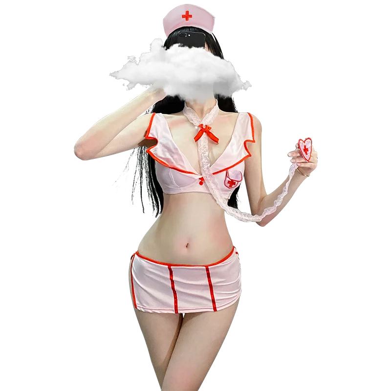 

2021 Top supplier high quality A word shoulder cosplay sexy nurses uniforms woman, Existing or as customer's require