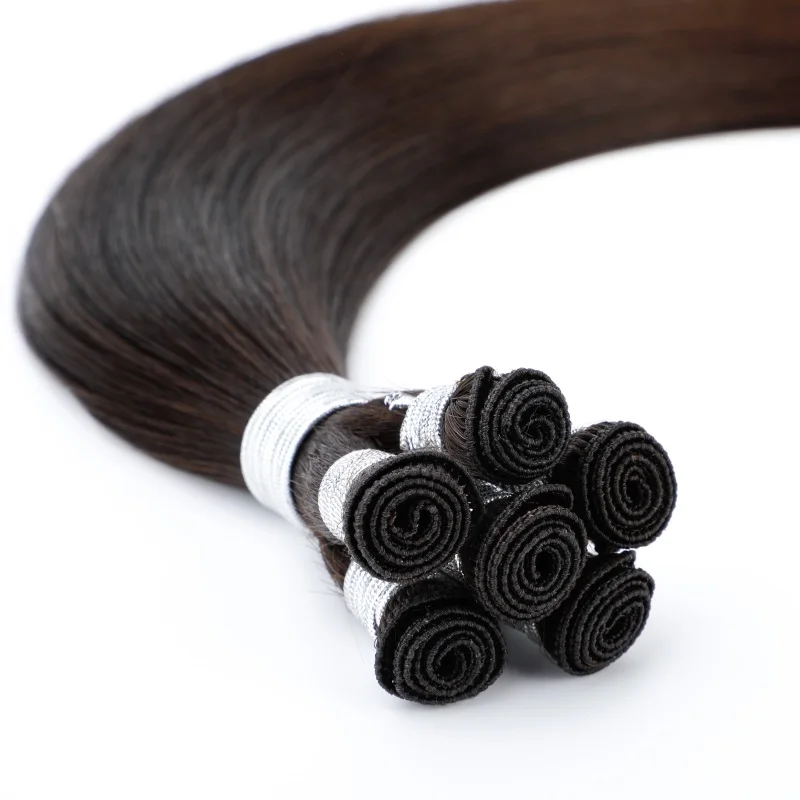 

Le Shine Thick Double Drawn Russian Remy Human Hair Weft Hand Tied Extensions Whole Sale