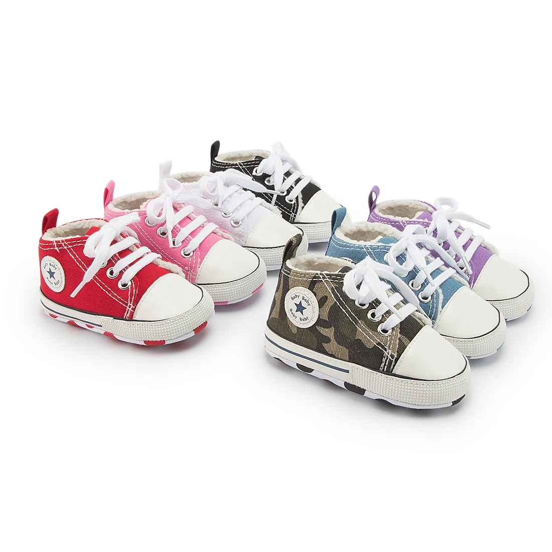 

New Color Winter Canvas warm plush lining First walker Cusual baby footwear shoes
