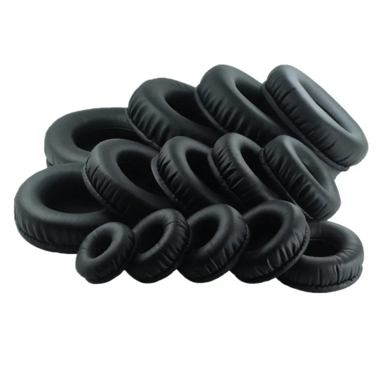 

Replacement soft PU leather Foam EarPads Cushions muff round on-ear headphone 90MM 100MM 105MM ear pad ear cushion 70mm, Black