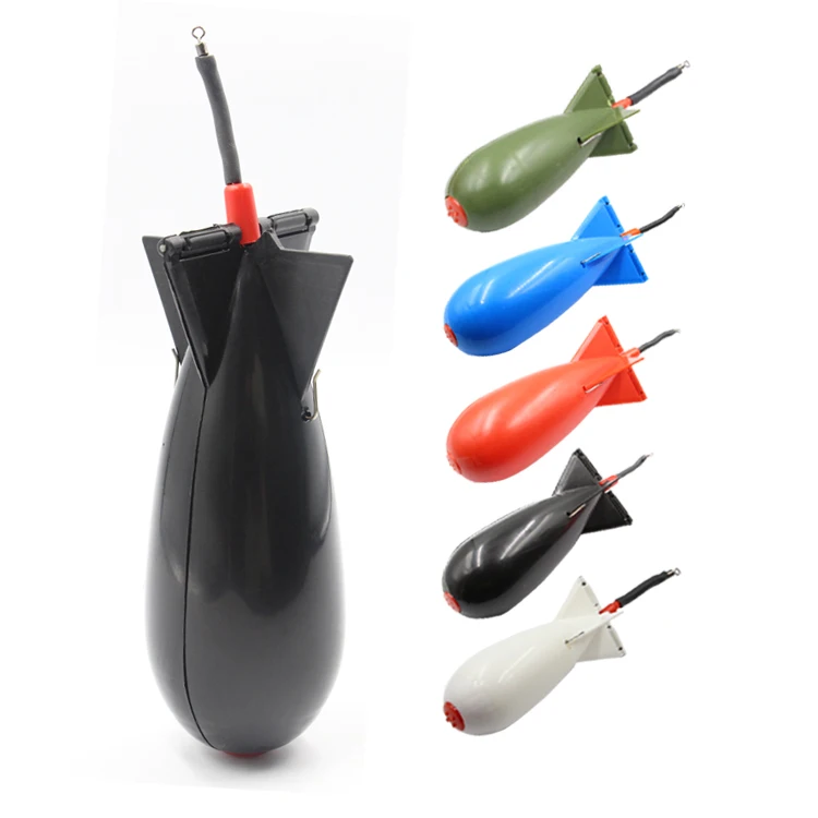 

Fishing Floating Water Bomb Bait Rocket Tackle Tool Deep Water Beach Carp, Black white