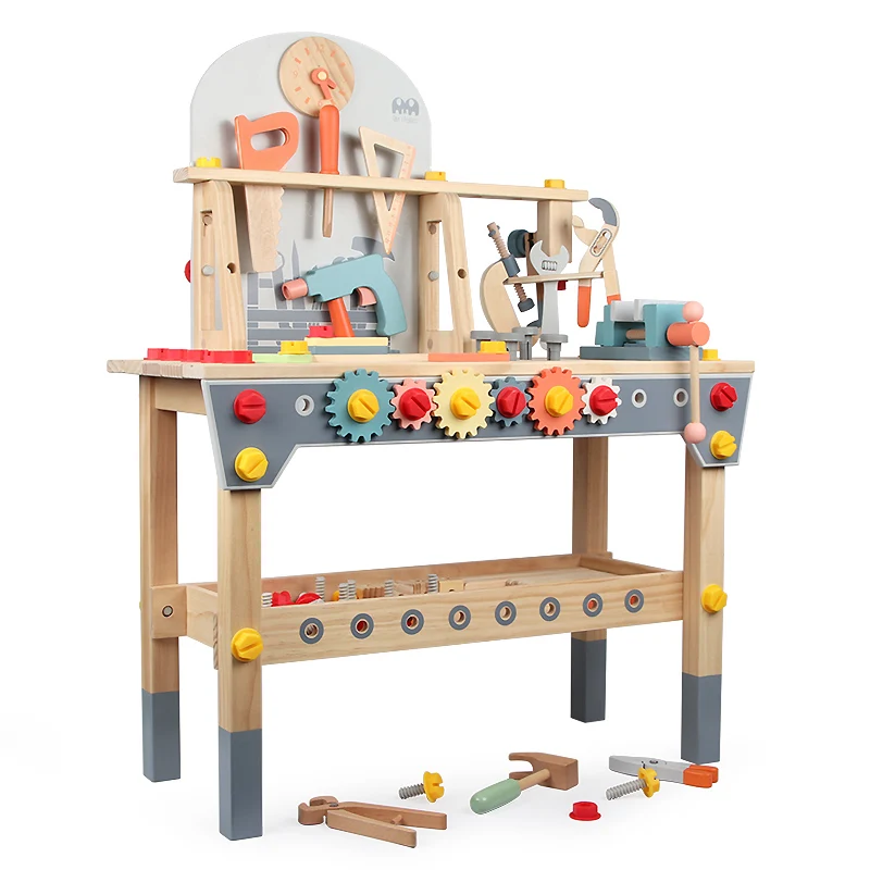 

Exercise children's hands on ability educational toy tool bench toy wooden tools sets toy for Kids