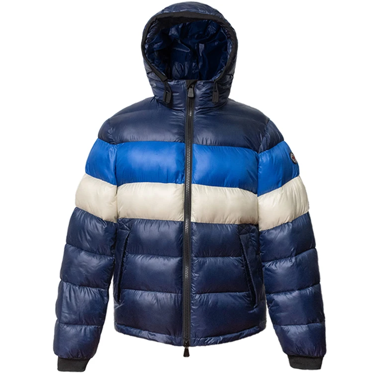 

Fashion Blue Men Winter Jacket Short Style Outdoor Sports Puffer Down Jacket With Hood