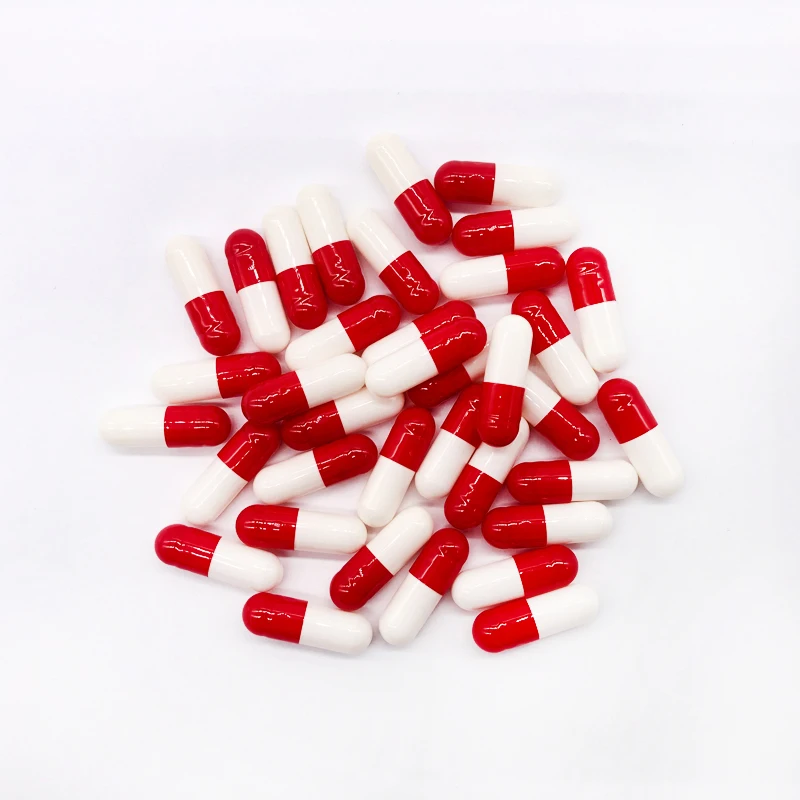 
China Hot Sale red white capsules empty vegetarian capsules size 0 