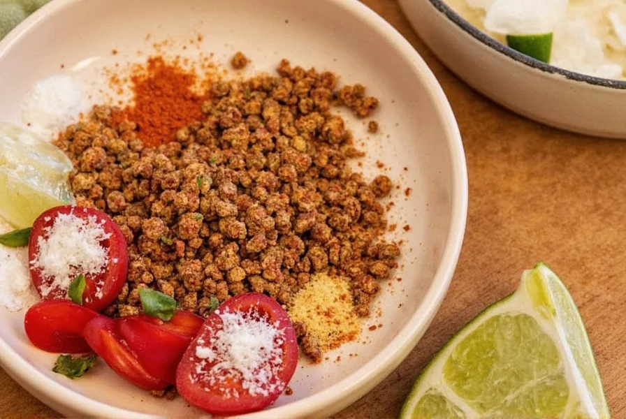 A colorful fajita plate