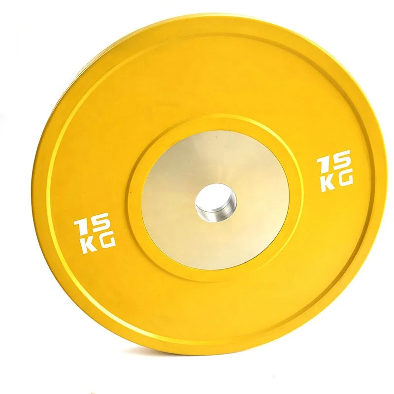 

Custom Logo Professional Fitness Equipment Competition Olym Gym Training Weight Rubber Barbell Bumper Plates, Red, yellow,green, blue