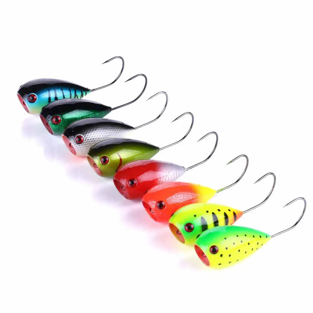 

Floating Popper Lure Top Water Hard Artificial Bait Sea Bass Fishing Pesca, 8 colors