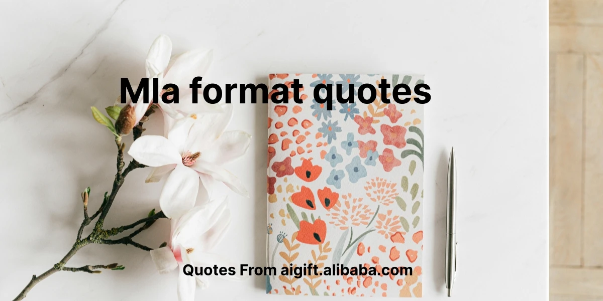 mla format quotes