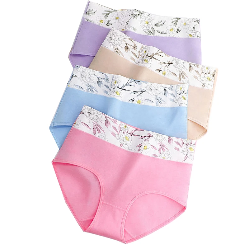 

Wholesale Breathable Body Slim Girls Sexy Seamless Briefs Female Lingerie Cute Print Underwear High Waist Cotton Women Panties