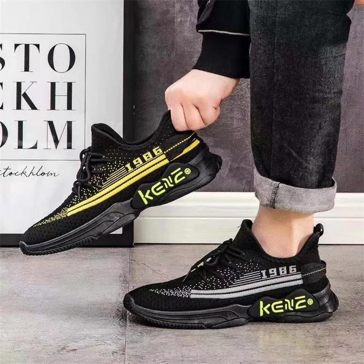 

A-8822 high quality shoes casual sepatu cheap sneakers for men outdoor casual knit fly hiking shoes walking