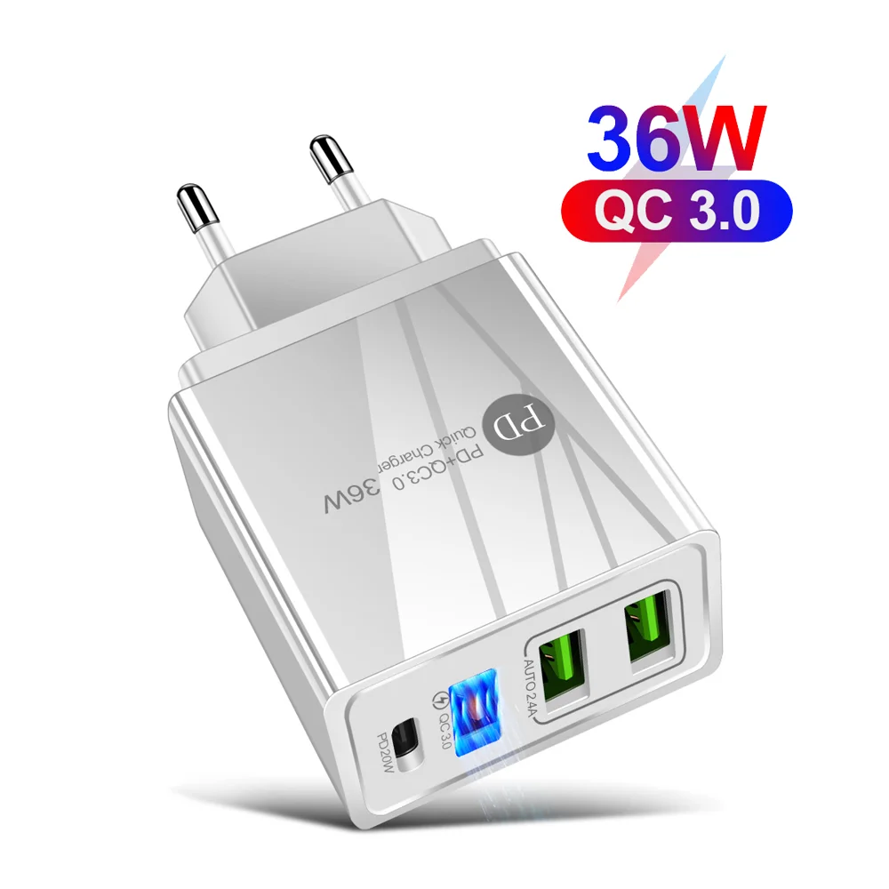 

Free Shipping 1 Sample OK Multi Port USB Travel Chargeur Type C Wall Chargers for Phone 12