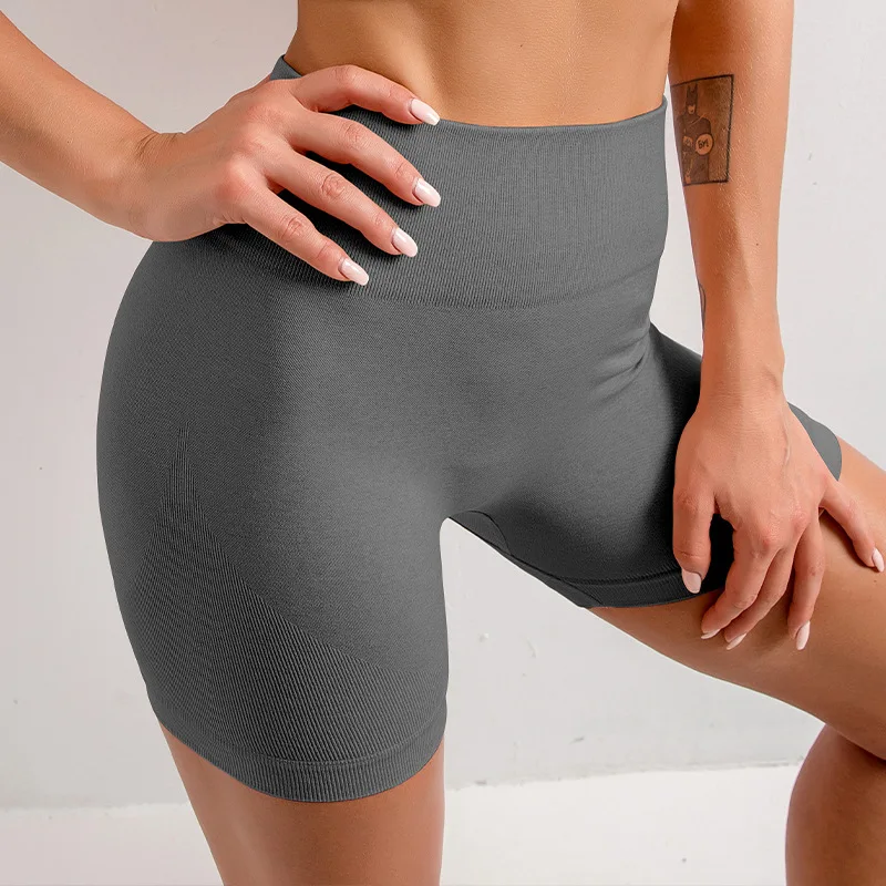 

TOB 2021 Summer new style wholesale Quick Dry High waist abdomen Hip-lifting Tight seamless Fitness sports Yoga shorts AM68