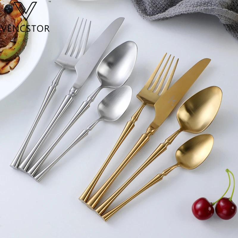 

Amazon Knife Spoon Fork Set Gold Flatware Set Stainless Steel Cutlery 24PCS Set For Weeding Party Gift, Silver,gold,rose gold,black,multicolor fork
