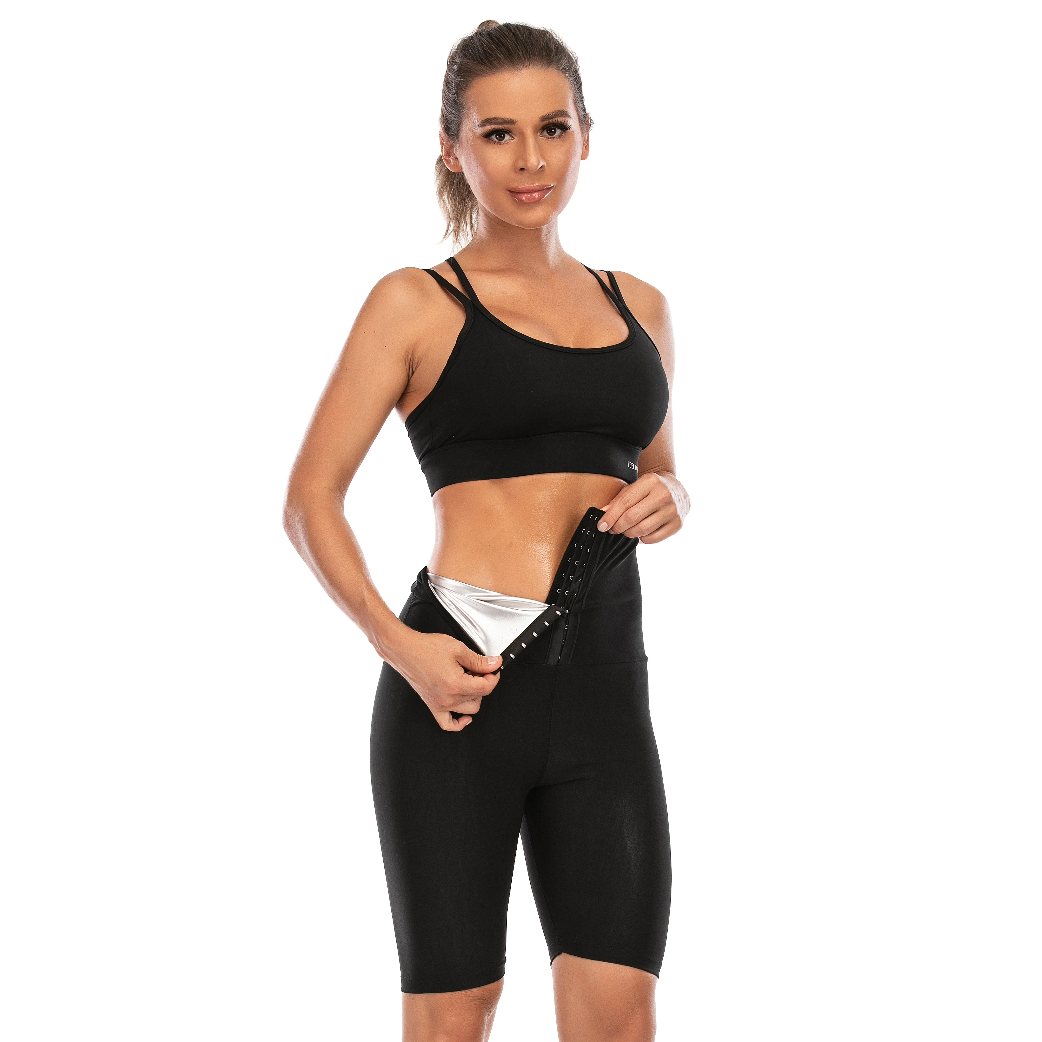 

Women's Stretchy High Waist Shaper Leggings Pants Women Fashion Corset Body Shaper Waist Skinny Pants Leggins, Black