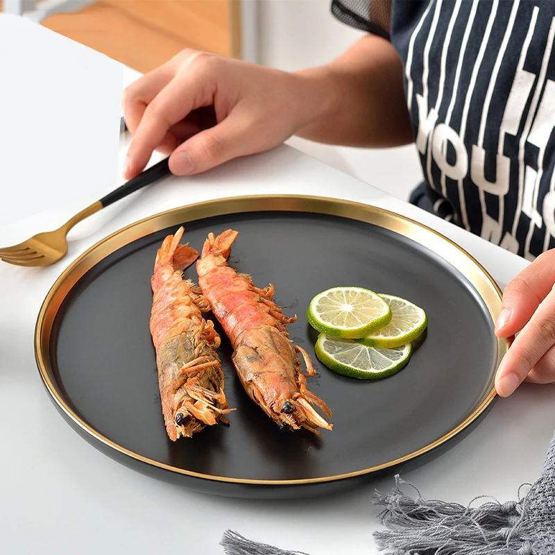

Dinnerware Matte Steak Plate 10 Inch Ceramic Dish Plates, White