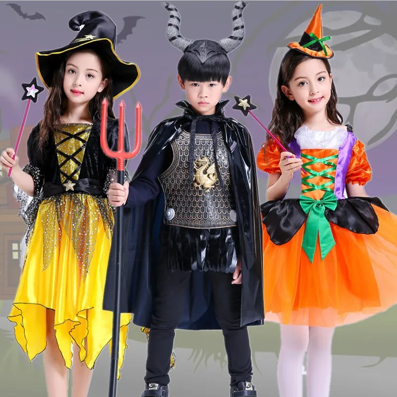 

Scary Devil Skeleton Zombie Party Kids Costume Halloween Cosplay Death Witch Fancy Dress Halloween Costumes