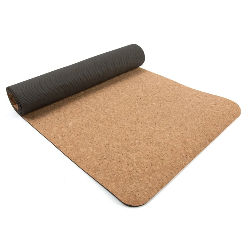 

183x61cm Ecological Non Toxic Natural Cork Tpe Yoga Mat, Cork color