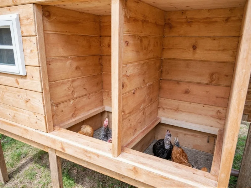 DIY hen house with proper ventilation and nesting boxes