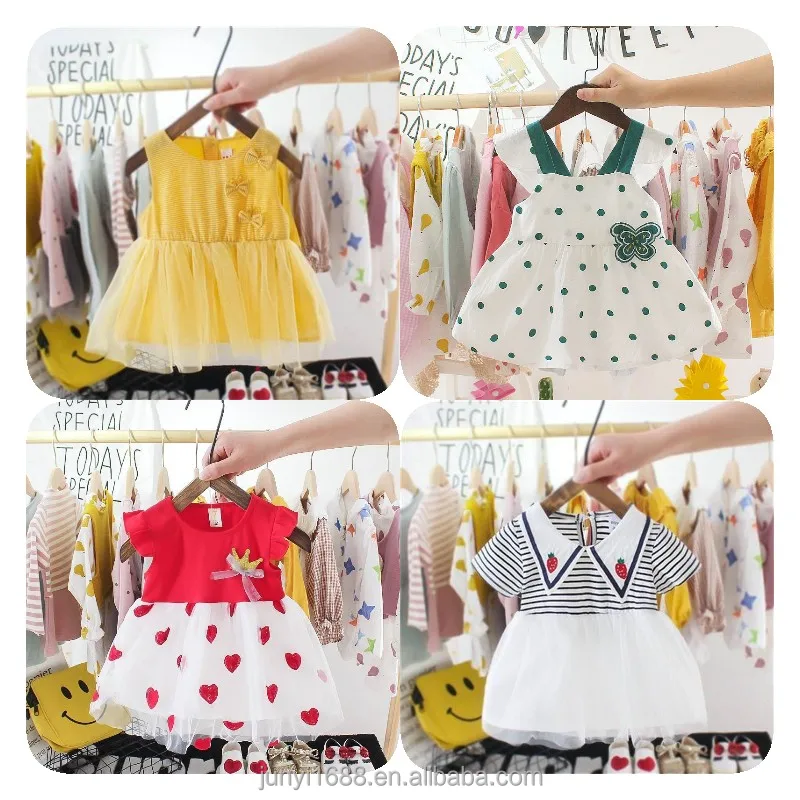 

2022 Summer children's dress fashion retro baby girl dresses cotton printed kids clothing baby girl dresses girls clothes