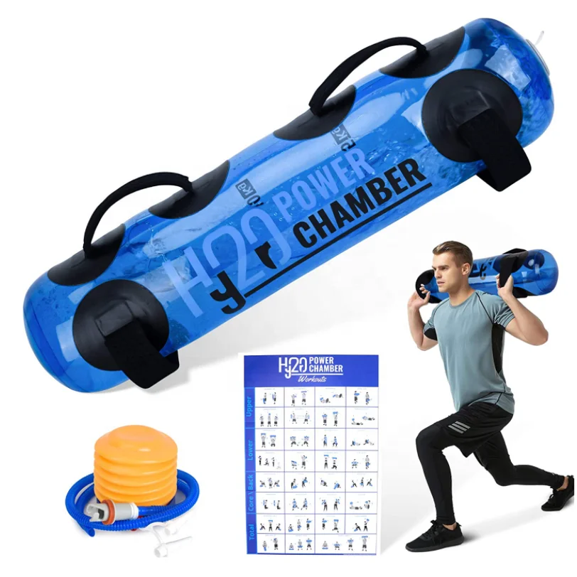 

25 KG fitness water bag water column Weightlifting Water Bag weight-bearing Inflatable column Training Weight Bag, Clear or customize