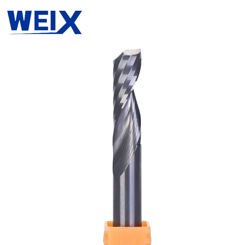

Weix solid carbide Single Flute End Mills One Flute Spiral End Milling Cutter for Wood Acrylic Cutting