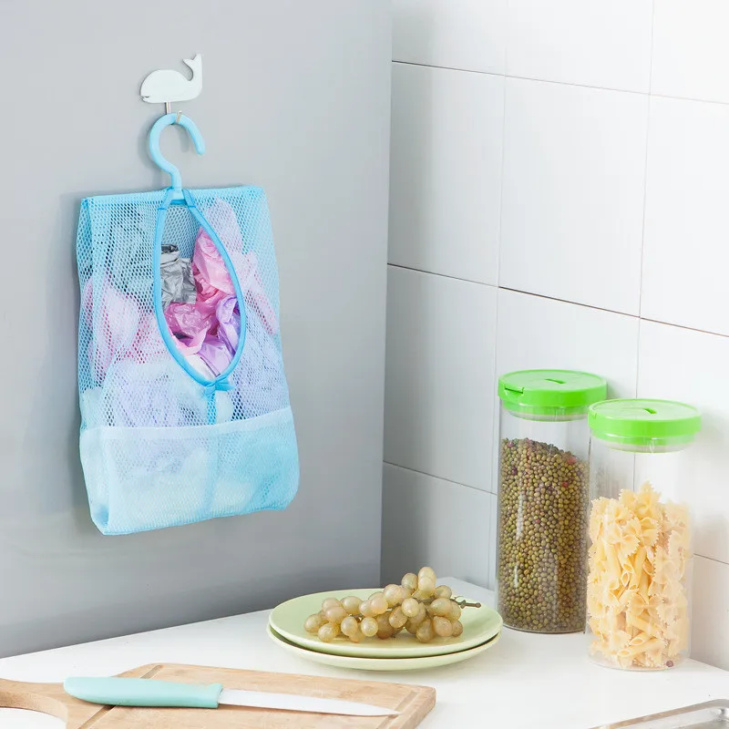 

New Hangable Multi-purpose Cylindrical Storage Mesh Bag, As show