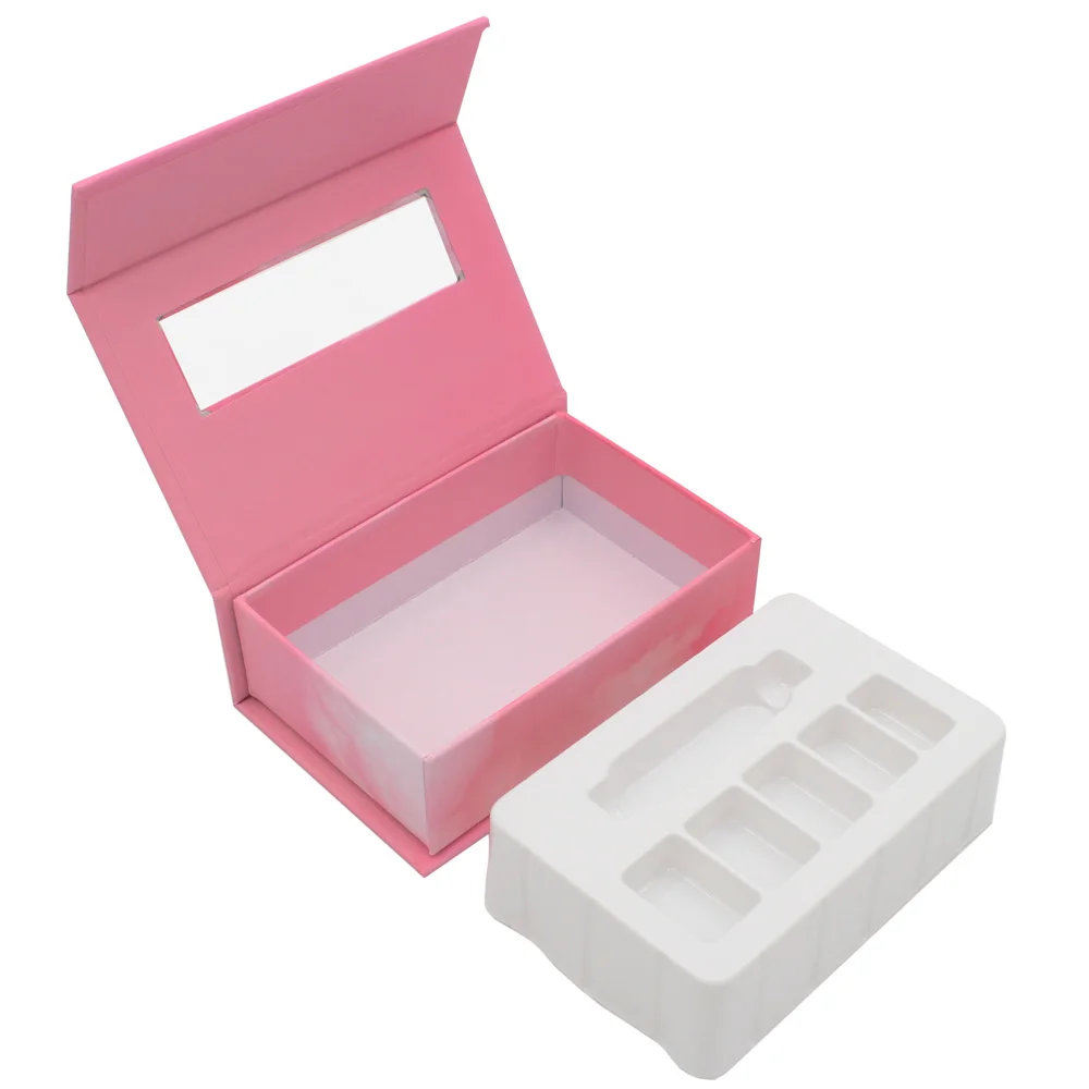 Custom Pink Paper Nail Tip Box False Press On Nails Packaging