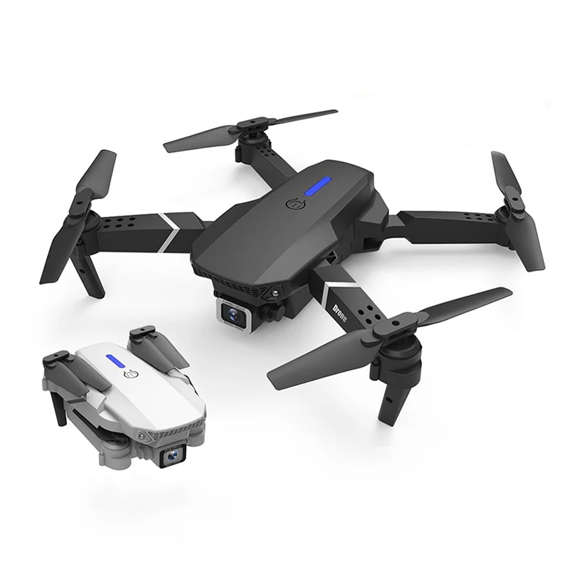 

New Quadcopter WIFI FPV Drone With Wide Angle Height Hold RC Foldable Quadcopter Dron Gift Toy E525 RC drone, Black/white